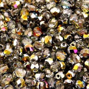 80ks České skleněné broušené ohňovky kulička 5mm čirá/ marea polopokov