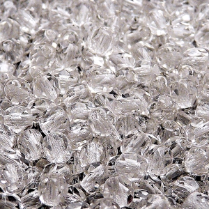 80ks České skleněné broušené ohňovky kulička 5mm čirá