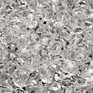 50ks České skleněné broušené ohňovky kulička 6mm čirá