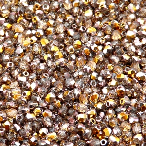 100ks České skleněné broušené ohňovky kulička 3mm čirá/ santander polopokov