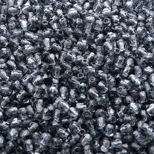 100ks České skleněné broušené ohňovky kulička 3mm montán safír