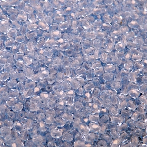 100ks České skleněné broušené ohňovky kulička 3mm světlý safír