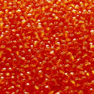 100ks České skleněné broušené ohňovky kulička 3mm hyacint