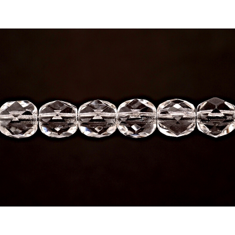 50ks České skleněné broušené ohňovky kulička 6mm čirá