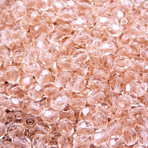 80ks České skleněné broušené ohňovky kulička 5mm rozalín