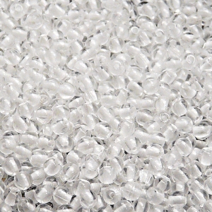 200ks České skleněné mačkané korálky kulička 3mm čirá