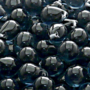 10ks České skleněné mačkané korálky kapky 10x14mm montán safír