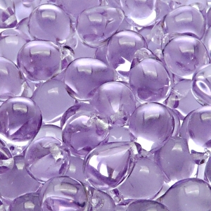 10ks České skleněné mačkané korálky kapky 10x14mm fialový alexandrit