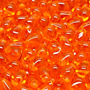 30ks České skleněné mačkané korálky kapky 6x9mm hyacint