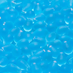 30ks České skleněné mačkané korálky kapky 6x9mm světlá akva mat