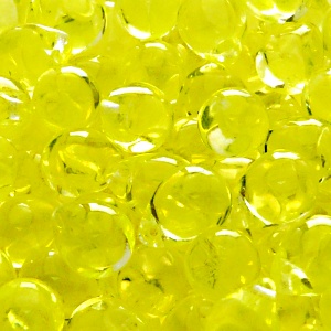 10ks České skleněné mačkané korálky kapky 10x14mm světle žlutá