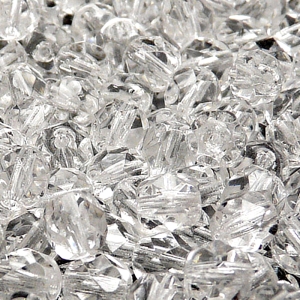 25ks České skleněné broušené ohňovky kulička 8mm čirá