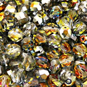 25ks České skleněné broušené ohňovky kulička 8mm čirá/ marea polopokov