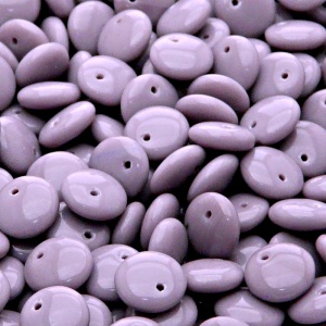 40ks České skleněné mačkané korálky čočka 8mm sytá fialová