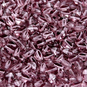 100ks České skleněné mačkané korálky pohanka 5mm ametyst